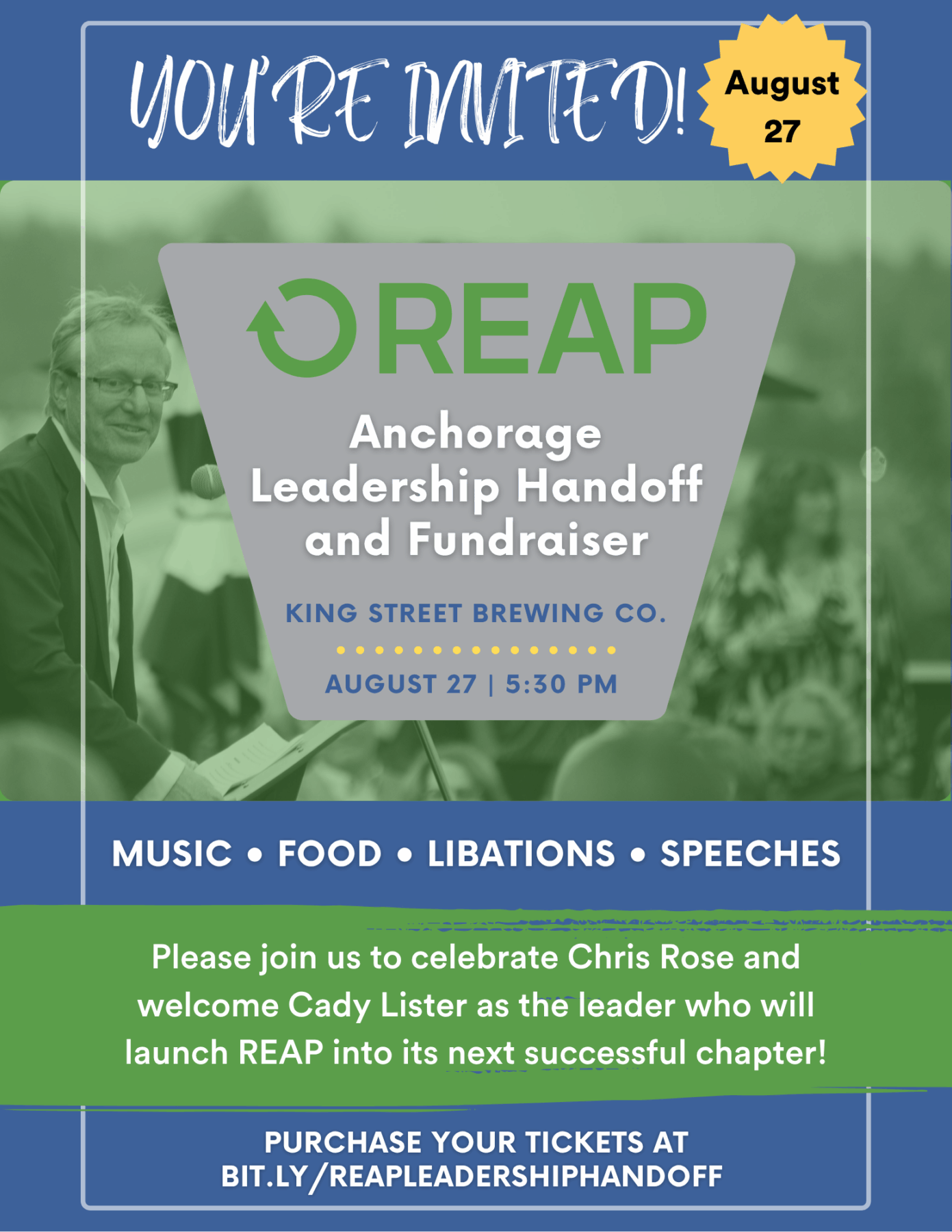 REAP’s Anchorage Leadership Handoff & Fundraiser : REAP